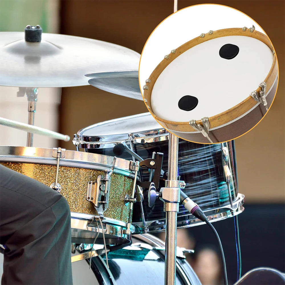 48 Peças de Amortecedores para Bateria - Pads de Mudo de Silicone Macio, Silenciador para Controle de Tom - Acessórios Percussão