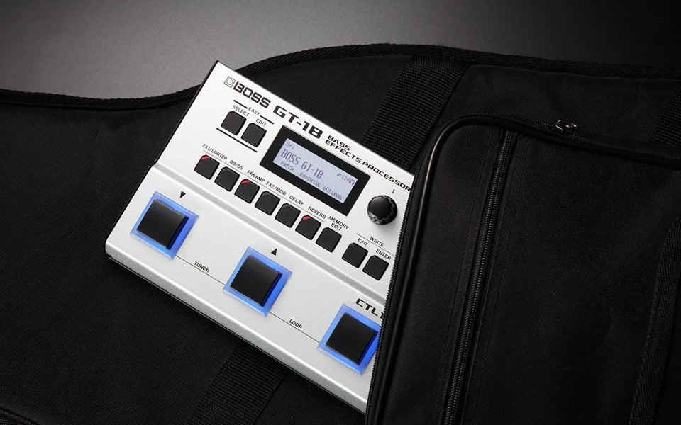 Pedal Multiefetos BOSS GT-1B para Baixo - Processador Completo de Efeitos com Simulação Profissional de Caixa de Som - Multiefeitos