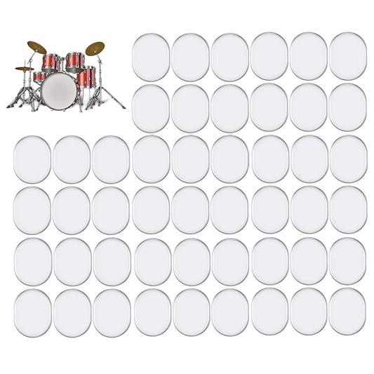 48 Peças de Amortecedores para Bateria - Pads de Mudo de Silicone Macio, Silenciador para Controle de Tom - Acessórios Percussão