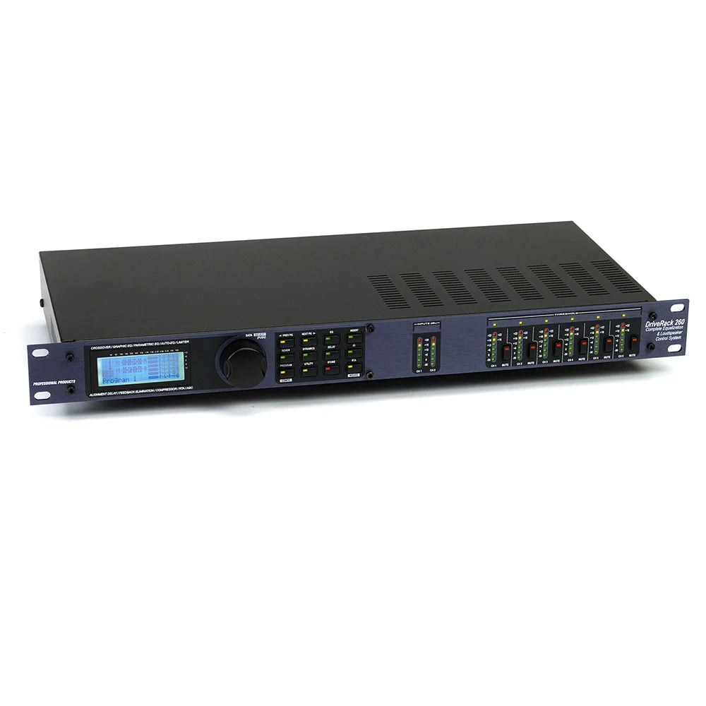 Rack Driver Processador de Áudio Digital 260  - Software Original, 2 Entradas e 6 Saídas, Processador de Efeitos de Áudio e Supressor de Feedback para Sistema de Som - Periféricos