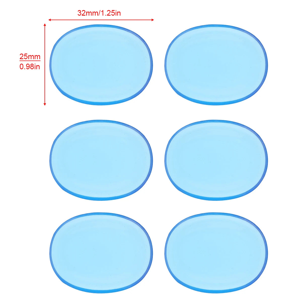 6/12/24 Pçs Almofada de Mudo para Bateria Silicone Transparente - Jazz Snare Drum Muffler 3 Cores Opcionais - Acessórios percussão