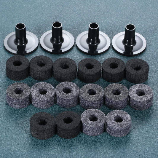 Conjunto com 10 Arruelas de Feltro de 25mm para Suporte de Prato com Tubos para Prato de Bateria - Acessórios Percussão