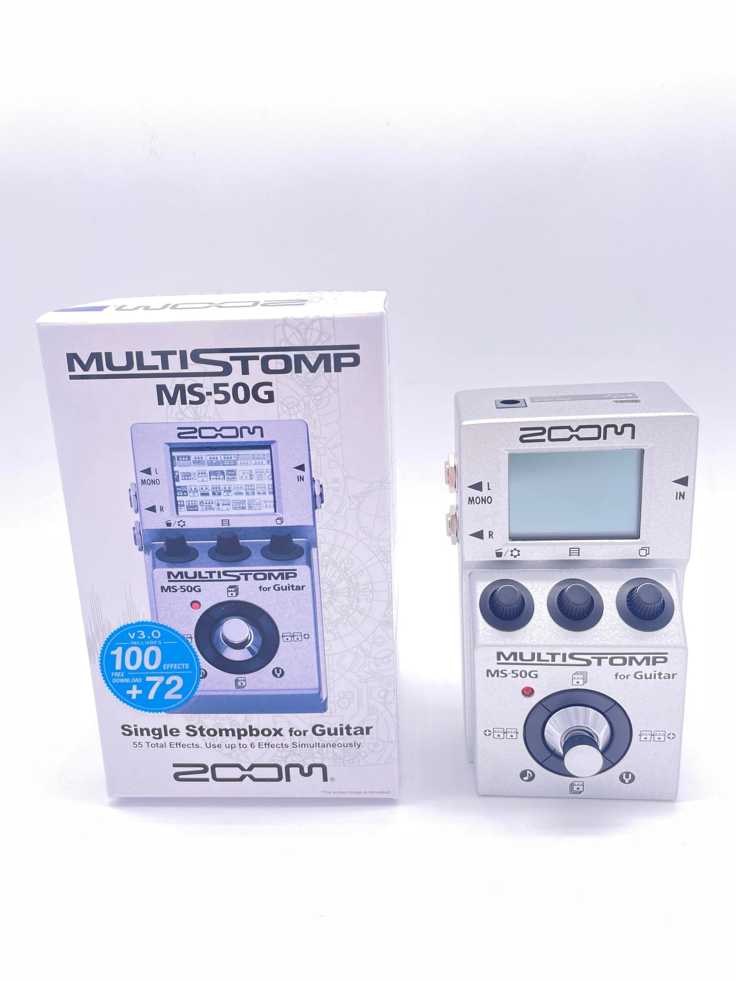 Pedal Multiefeito ZOOM MS-70CDR - Chorus, Delay, Reverb para Guitarra e Baixo - Stompbox Integrado MS50G/MS60B - Pedais